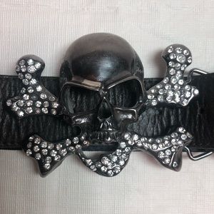 Women’s Brown Skull Belt